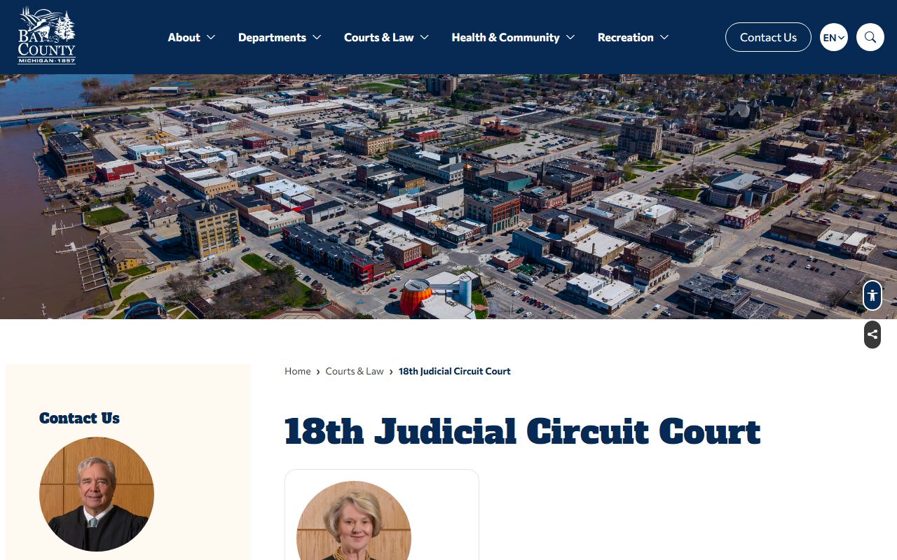 Bay County 18th Judicial Circuit Court records overview page
